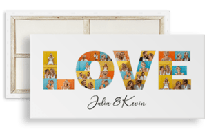 letter foto collage love canvas